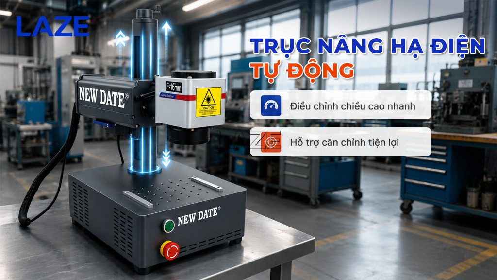 Máy khắc laser mini 20W nâng hạ điện
