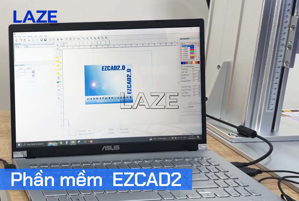 Máy laser MOPA 30W hỗ trợ EZCAD2