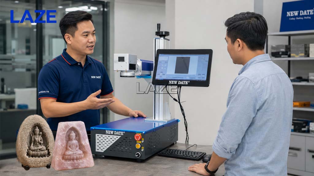 New Date máy khắc laser trên đá 100W chất lượng